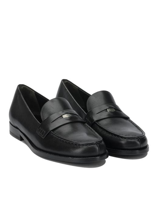 Tory Burch Black Bovine Leather Loafers