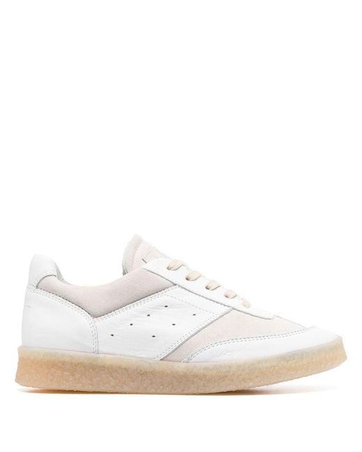 MM6 by Maison Martin Margiela White Leather Sneakers