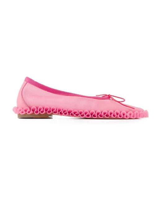 Simone Rocha Pink Tutu Frill Ballerinas