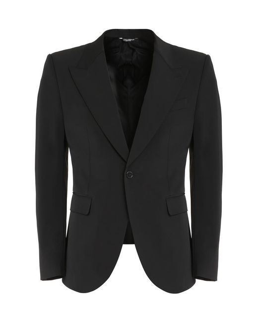 Dolce & Gabbana Black Sicilia Techno Fabric Jacket for men