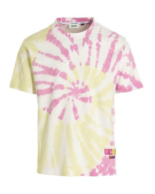 Gcds Pink T-Shirt ' Tie Dye' for men