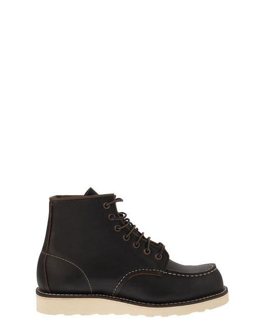 Red Wing Black Classic Moc - Leather Boot With Laces for men