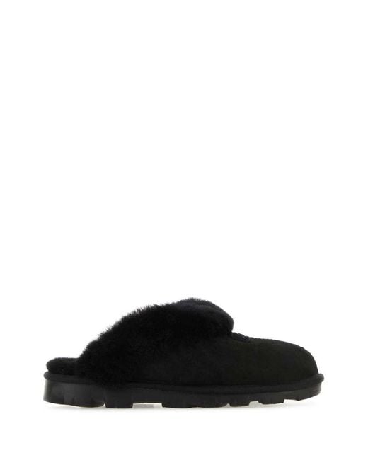 Black sparkly ugg slippers hot sale