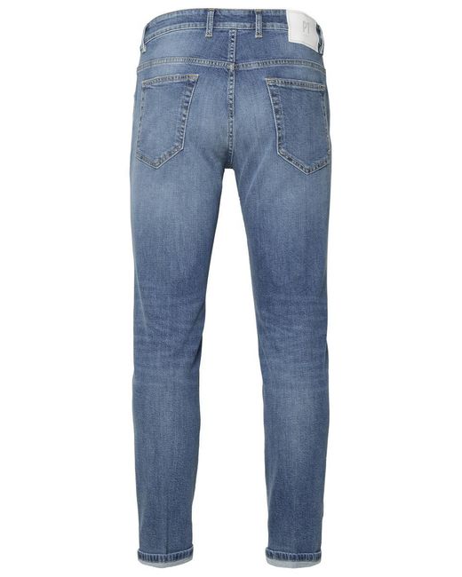 Pt05 Light Blue Cotton Jeans for men
