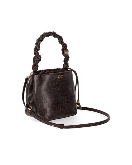 Ganni Black Bou Bucket Bag