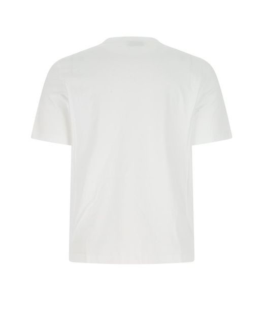 Lanvin White Cotton T-shirt for men