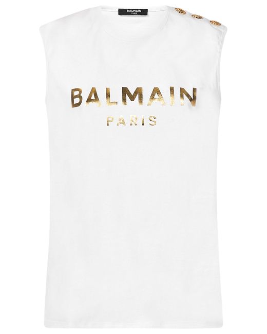 Balmain Cotton T-shirts And Polos White | Lyst