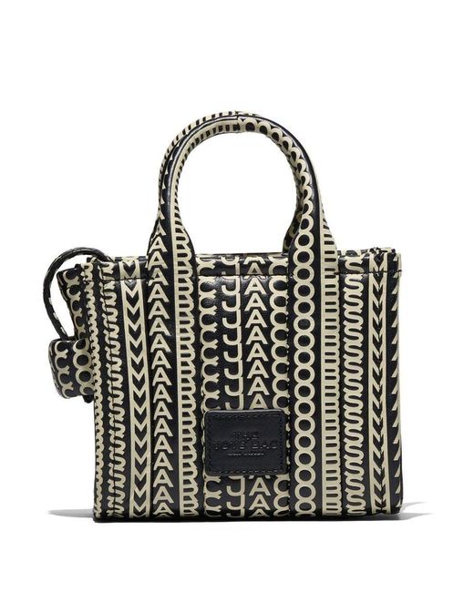 Marc Jacobs Black The Monogram Leather Micro Tote