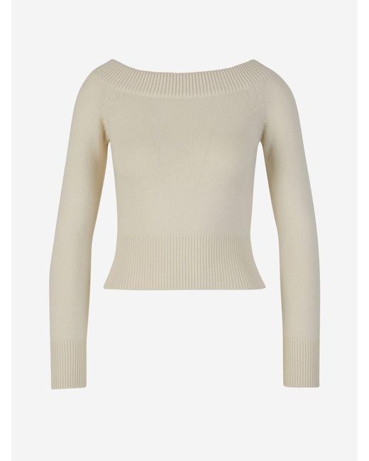 Alexander McQueen White Wool And Casmere Sweater