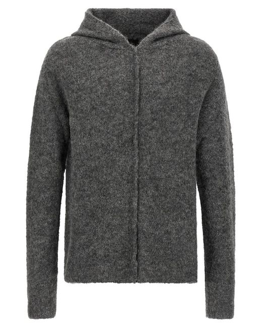 Thom Krom Gray Hooded Sweater for men
