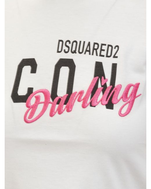 DSquared² Gray Icon Collection T-Shirt Icon Darling Fit