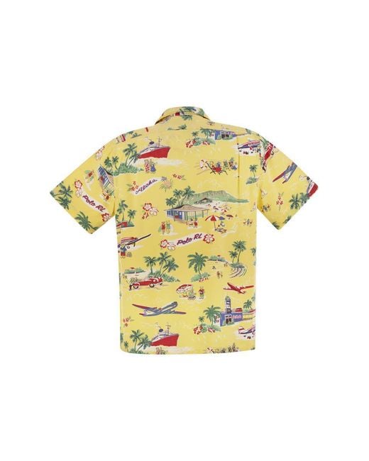 Polo Ralph Lauren Yellow Polo Bear Classic-Fit Saharan Shirt for men