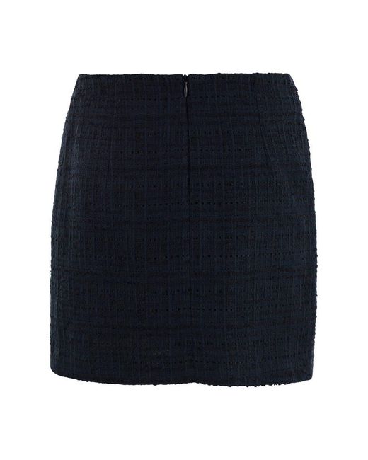 Tagliatore Blue Tweed Short Skirt