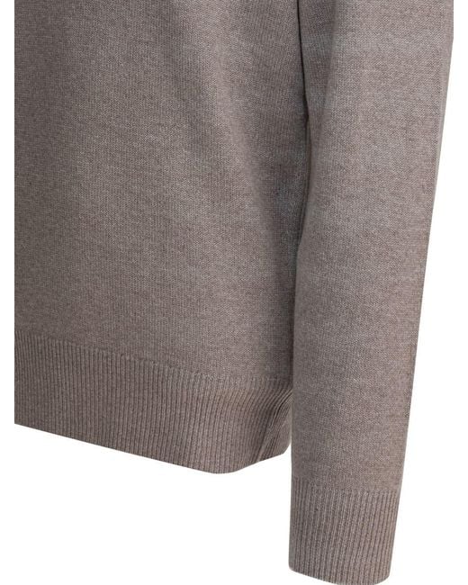 Brunello Cucinelli Gray Cashmere Turtleneck for men