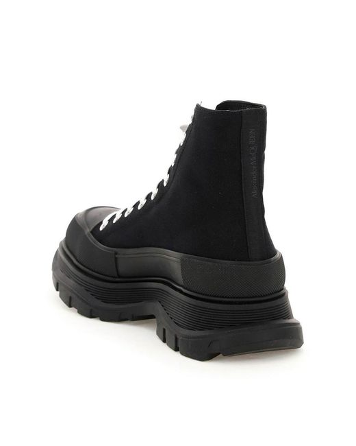 Alexander McQueen Black Tread Slick Boots for men