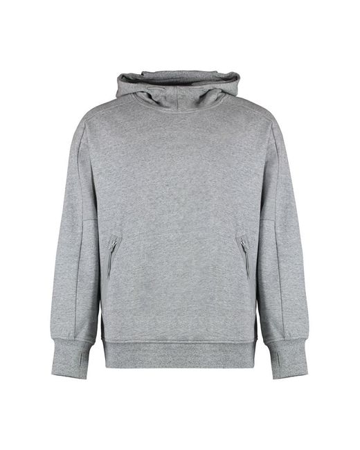 C P Company Gray Cotton Hoodie for men