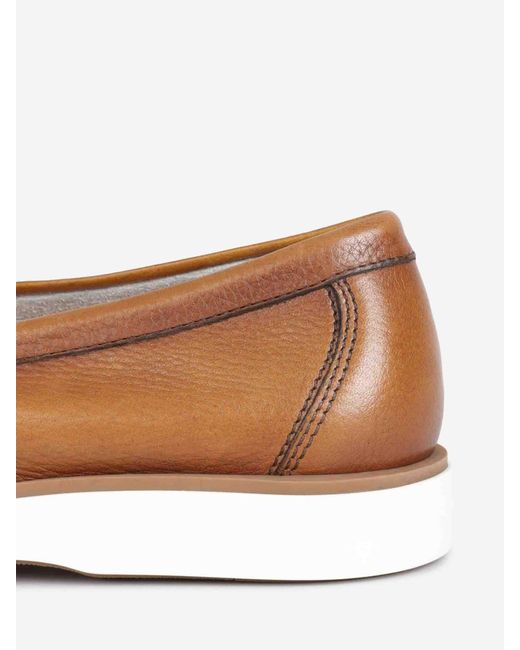 Santoni Brown Tulsi Tassel Loafers for men