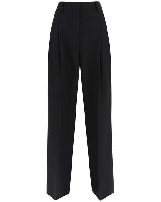 Burberry Black Wool Pants With Darts