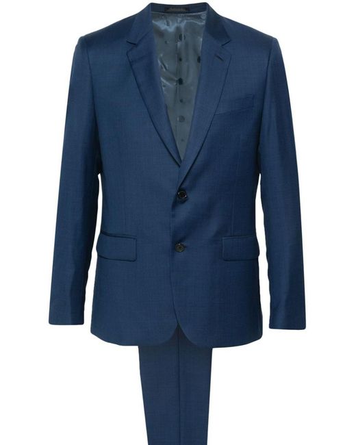 Paul Smith Blue Single-Breasted Wool Suit for men
