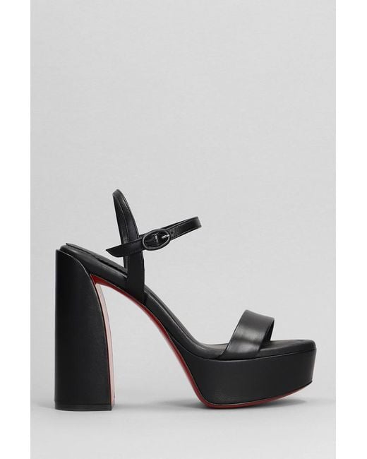 Christian Louboutin Movida Jane Sandals in Black | Lyst