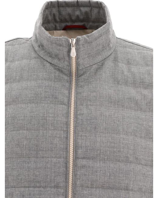 Brunello Cucinelli Gray Vest for men
