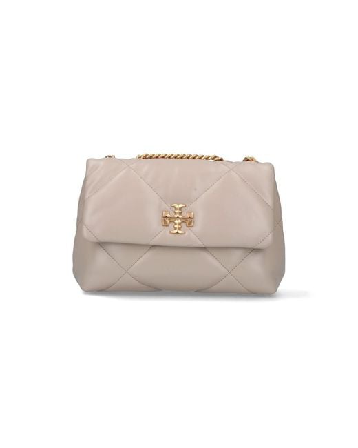 Tory Burch Natural Kira Diamond Quilt Shoulder Bag