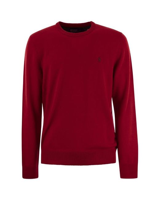 Polo Ralph Lauren Red Crew-neck Wool Sweater for men