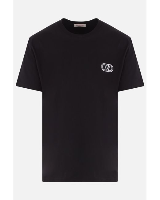Valentino Garavani Black T-shirts And Polos for men