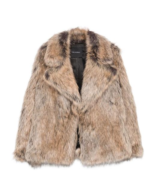 Thelaurent Natural Faux Fur Jacket