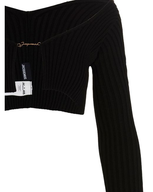 Jacquemus Black Le Maille Pralu Sweater, Cardigans