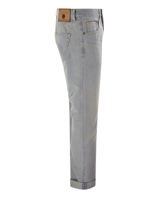 デニム・ジーパン DONDUP ICON - Five pocket denim trousers Dondup Icon - Five Pocket Denim Trousers in Grey for Men