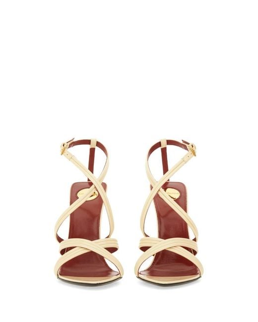 Saint Laurent Natural Wedge Sandal