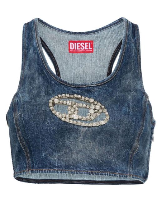 DIESEL Blue Top With Decoration