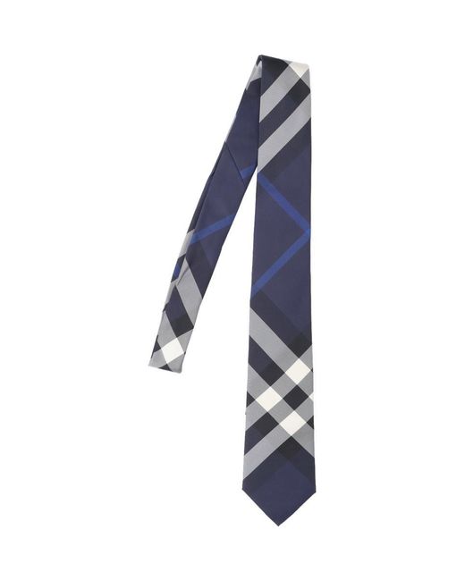 Burberry Blue Tartan Tie for men