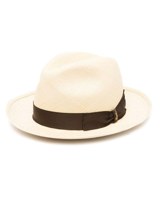 Borsalino Natural Side-bow Straw Sun Hat for men