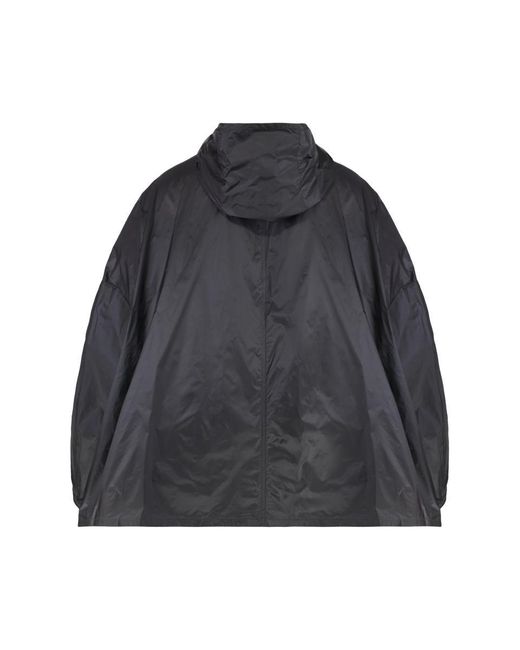 Rick Owens Black Technical Fabric Waterproof Jacket for men