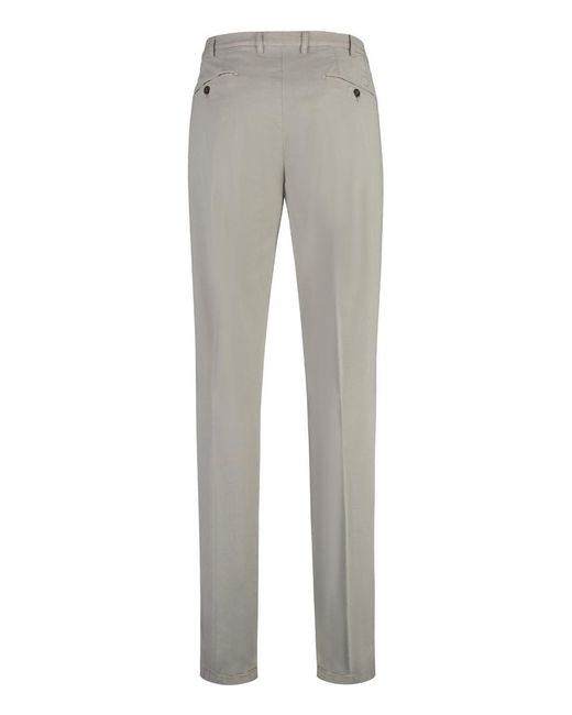 Canali Gray Slim Fit Chino Trousers for men