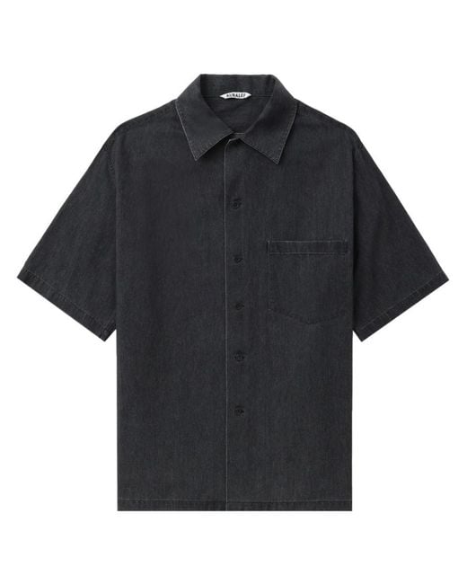 Auralee Black Cotton Shirt for men