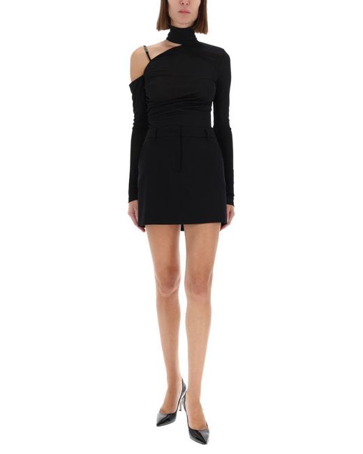 Versace Jeans Couture Black One-Shoulder Body Top