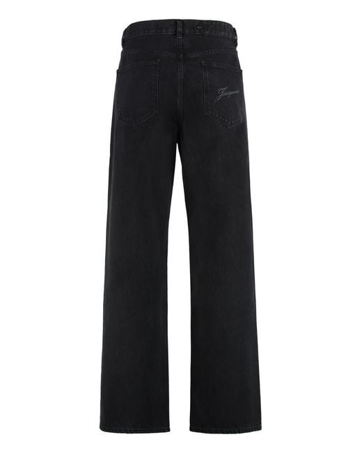 Jacquemus Black De-Nîmes 5-Pocket Straight-Leg Jeans for men