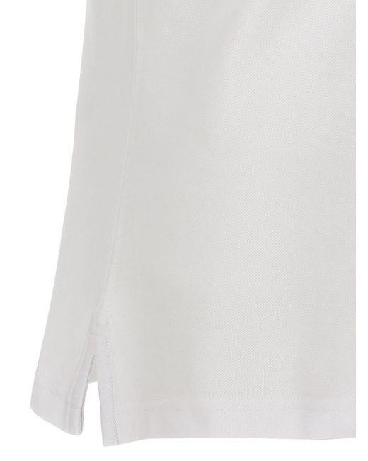 Versace White Logo Print Shirt Polo for men
