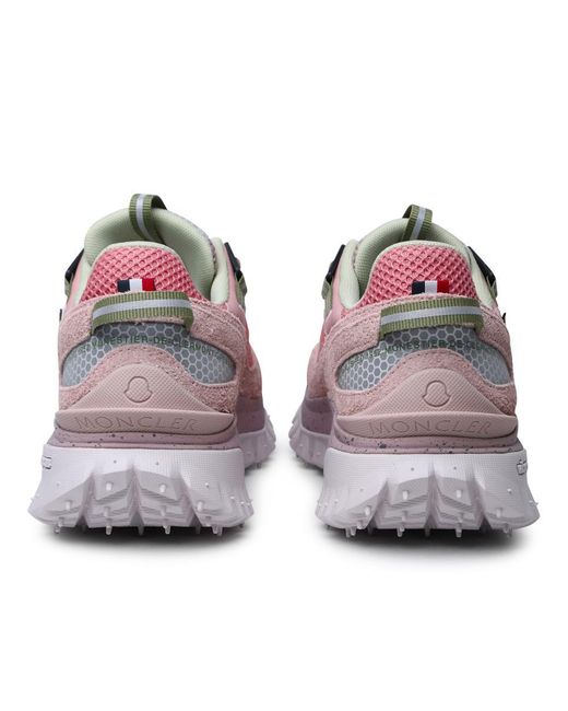Moncler Pink Leather Blend Sneakers
