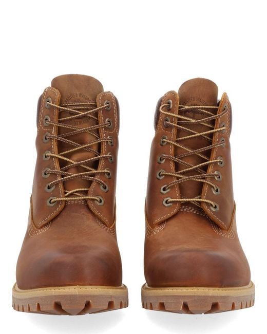 Timberland Brown Waterproof Lace-Up Boot for men