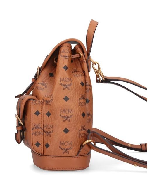 MCM Brown Aren Mini Backpack