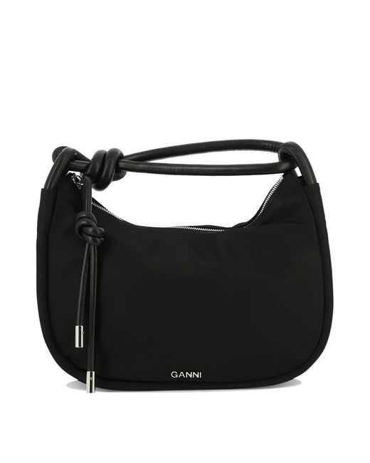 Ganni Black "Knot" Shoulder Bag