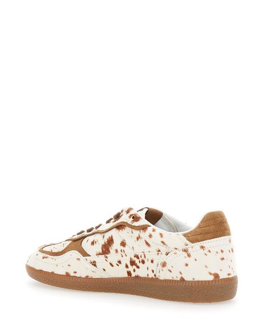 Alohas Natural 'Tb.490' Low Top Sneakers With Embossed Logo On The Side And Perforated Details