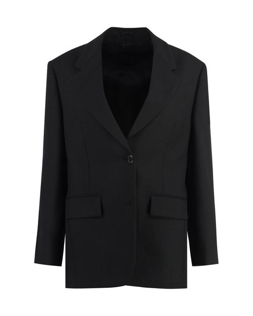 Prada Black Single-Breasted Two-Button Blazer