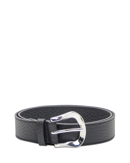 Orciani Gray Classic Soft Leather Belt