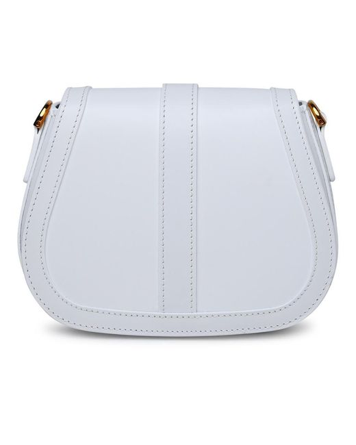 Versace Blue White Leather Bag