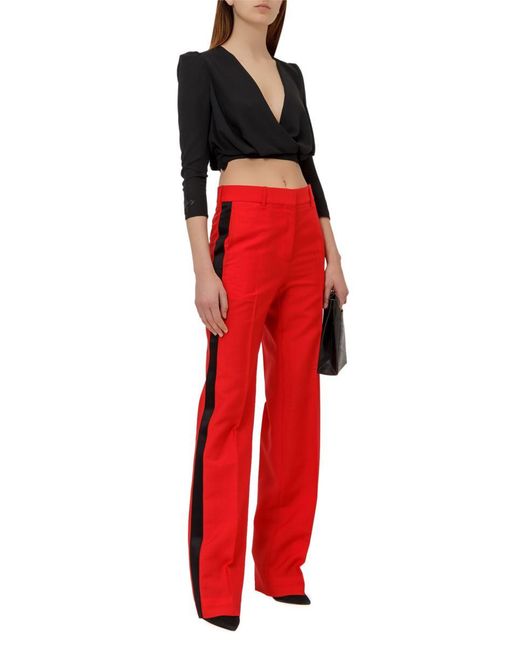 Calvin Klein Red 205W39Nyc Pants With Side Bands
